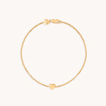 Love Heart Charm Bracelet in Gold