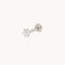 Flower Titanium Piercing Stud in Platinum