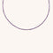 Amethyst February Beaded Necklace in Solid Gold