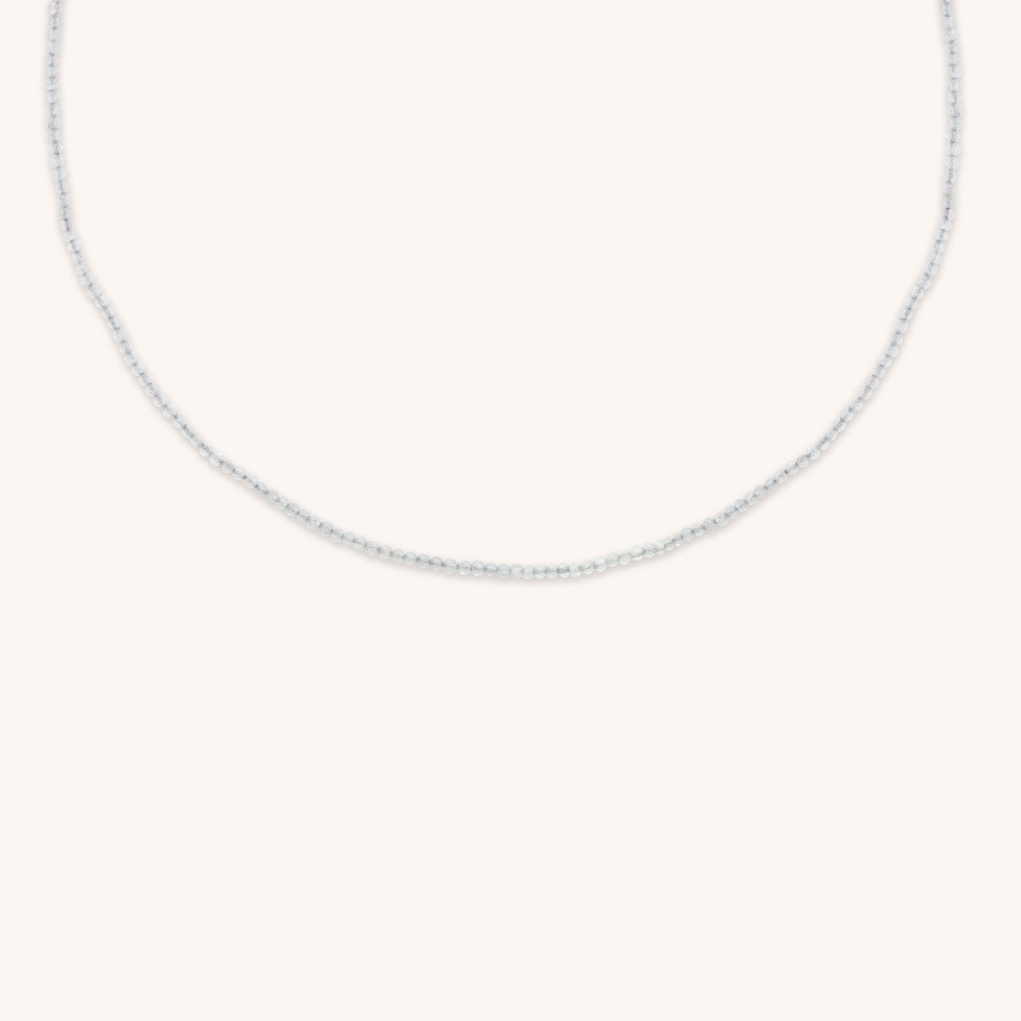 Topaz April Beaded Necklace in Solid Gold