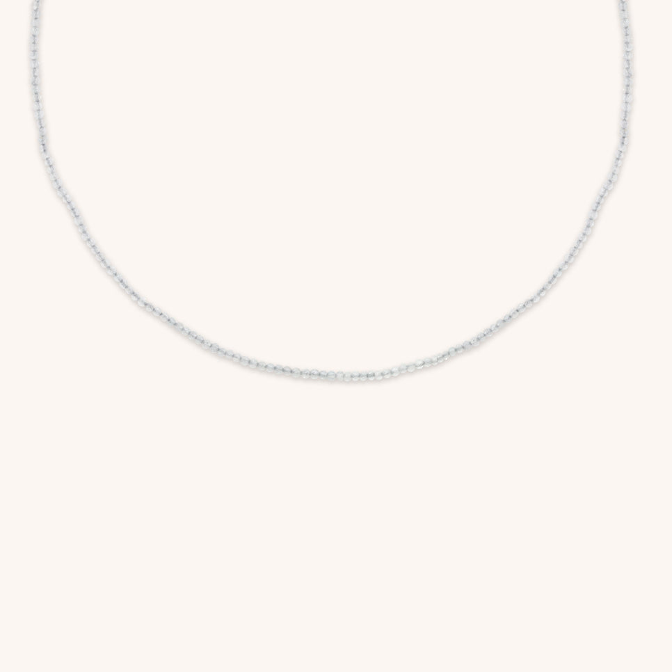 Topaz April Beaded Necklace in Solid Gold
