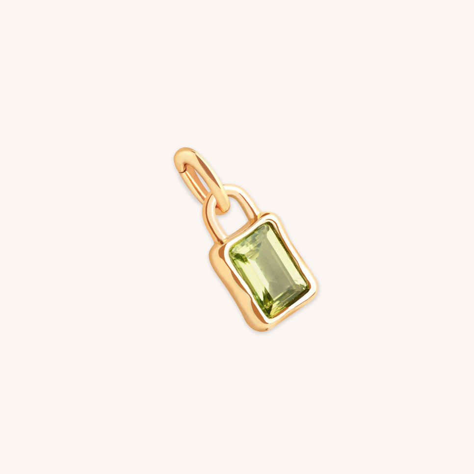 Olivine August Clip Charm in Gold