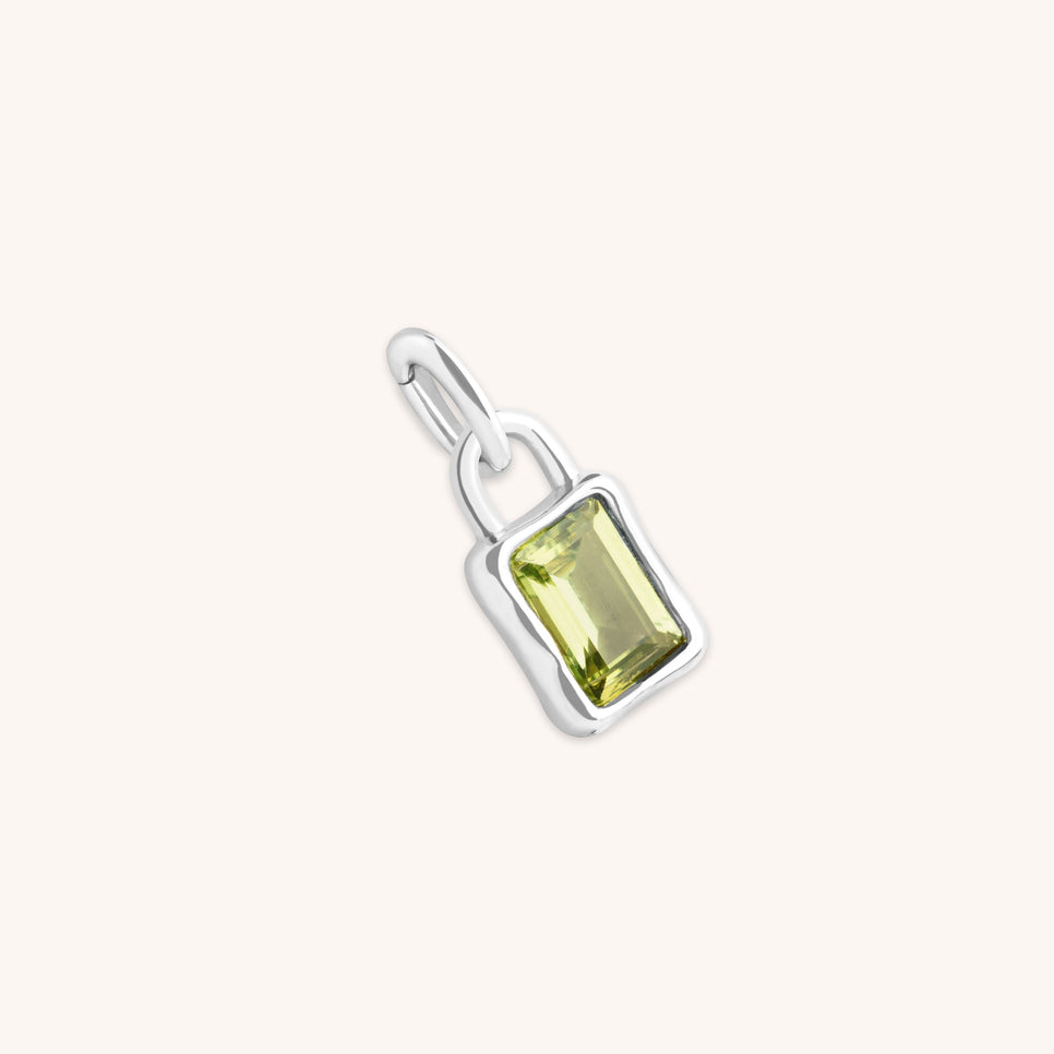 Olivine August Clip Charm in Silver
