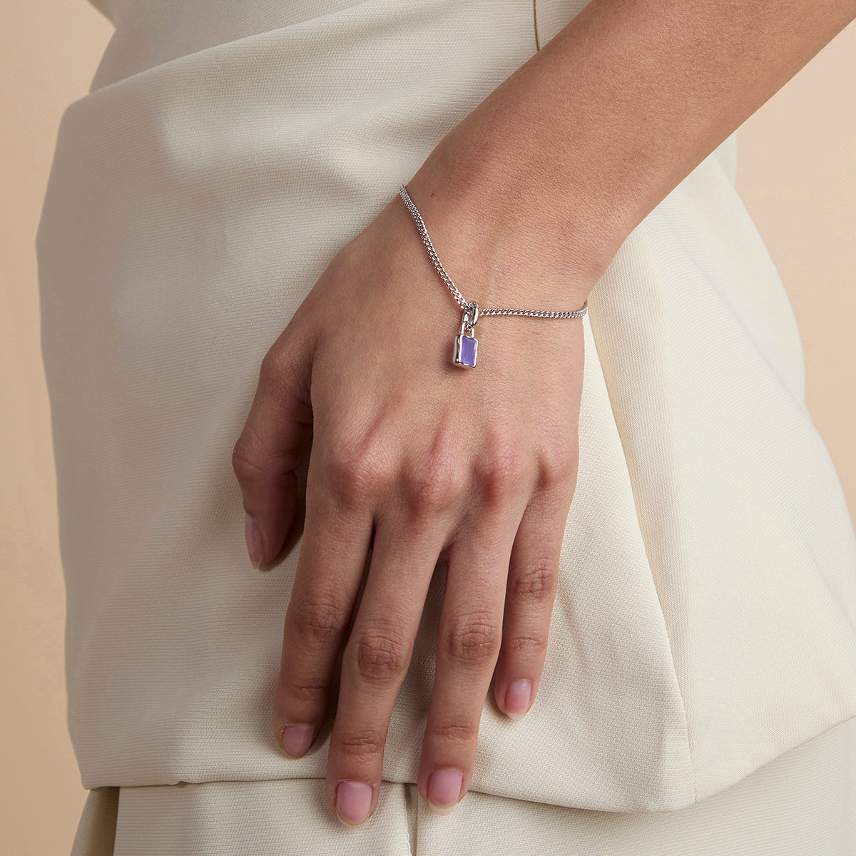 Kawa Stone December Clip Charm in Silver