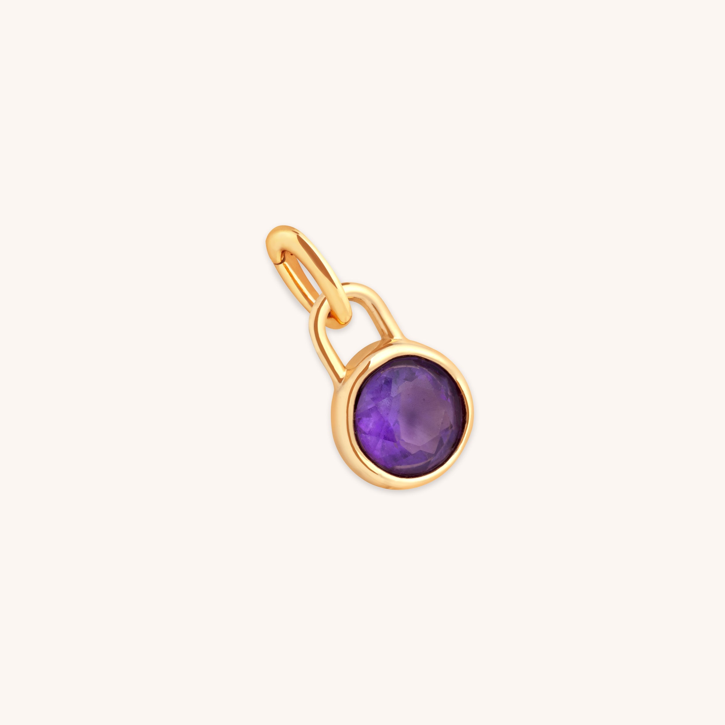 Amethyst February Clip Charm in Gold-Astrid &amp; Miyu