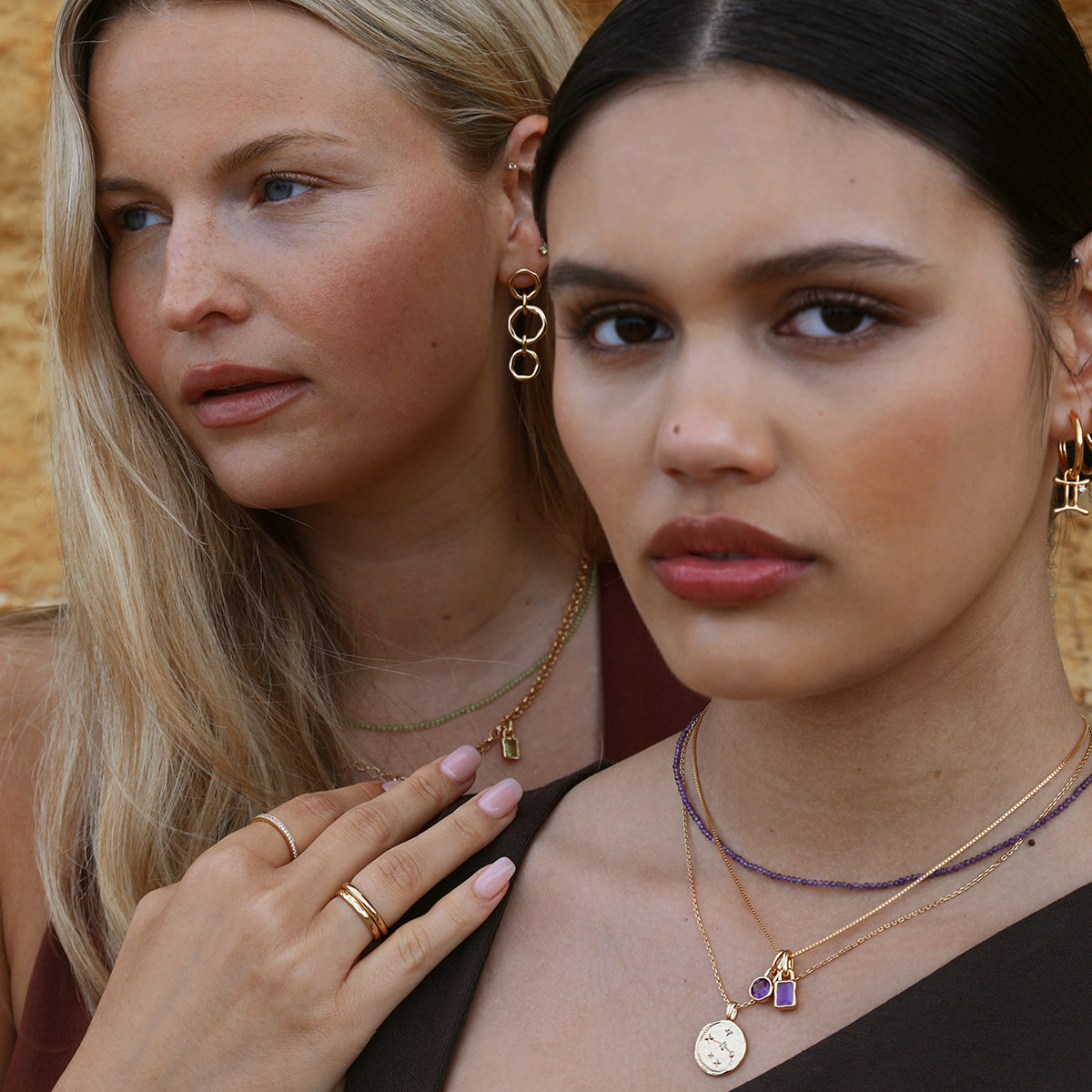 Amethyst February Clip Charm in Gold-Astrid &amp; Miyu
