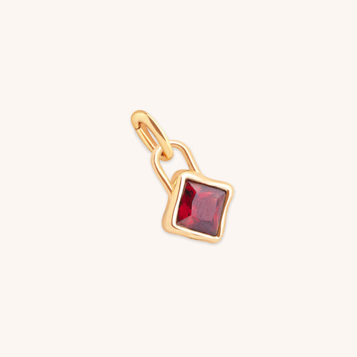 Garnet January Clip Charm in Gold-Astrid &amp; Miyu