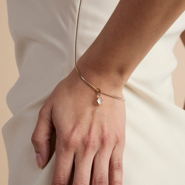 Moonstone June Clip Charm in Gold-Astrid &amp; Miyu