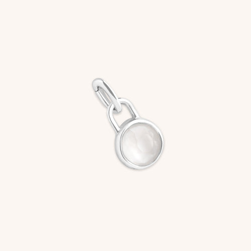 Moonstone June Clip Charm in Silver-Astrid &amp; Miyu