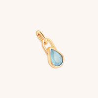Aquamarine March Clip Charm in Gold