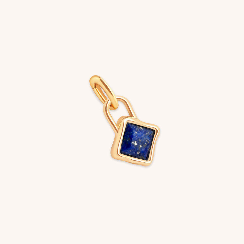 Lapis September Clip Charm in Gold-Astrid &amp; Miyu