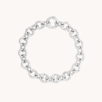 Molten Link Bracelet in Silver