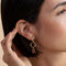 Molten Link Drop Studs in Gold