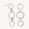 Molten Link Drop Studs in Silver