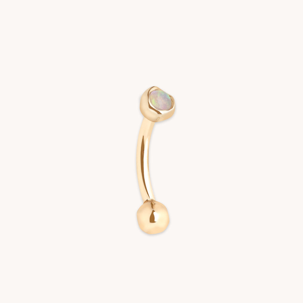 Molten Opal Rook Bar in Solid Gold