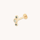 Molten Opal Cluster Piercing Stud in Solid Gold