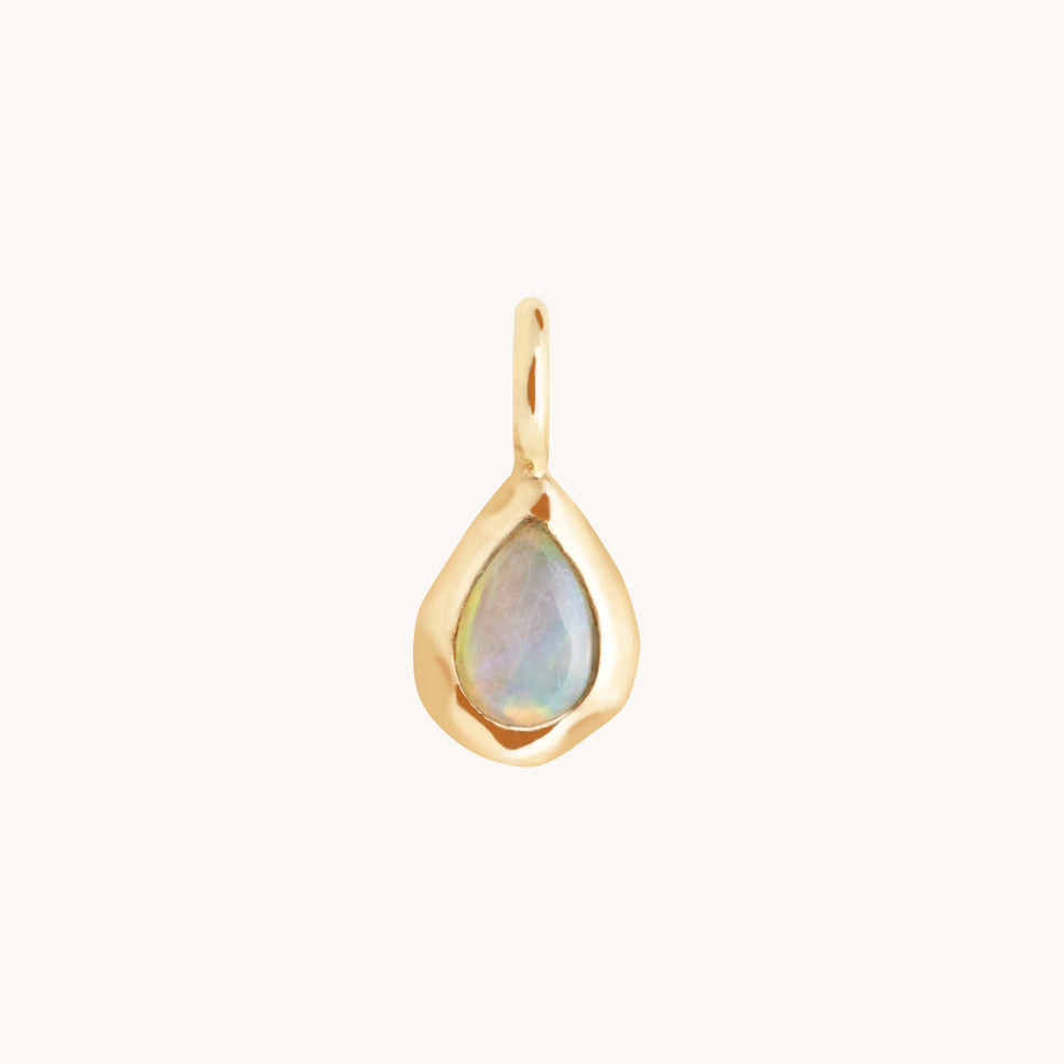 Molten Opal Pear Charm 9k Gold-Astrid &amp; Miyu
