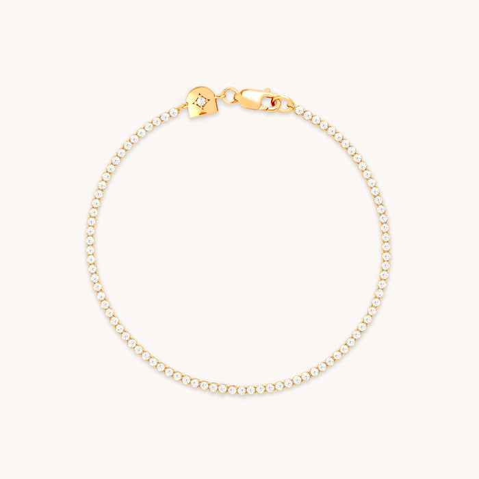 Tennis Chain Bracelet in Gold
