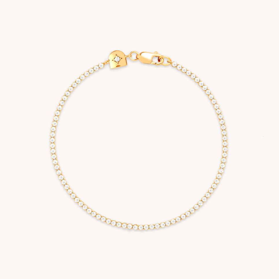 Tennis Chain Bracelet in Gold