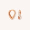 Wave Crystal Huggies in Rose Gold
