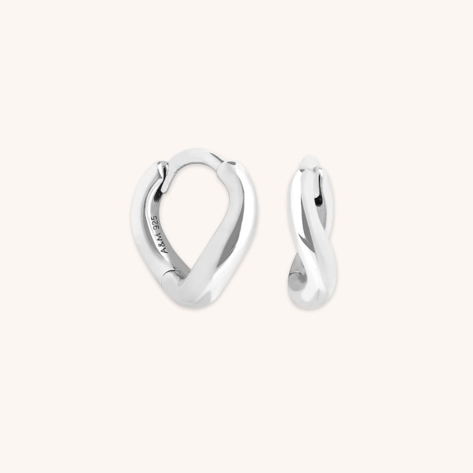 Wave Huggies in Silver