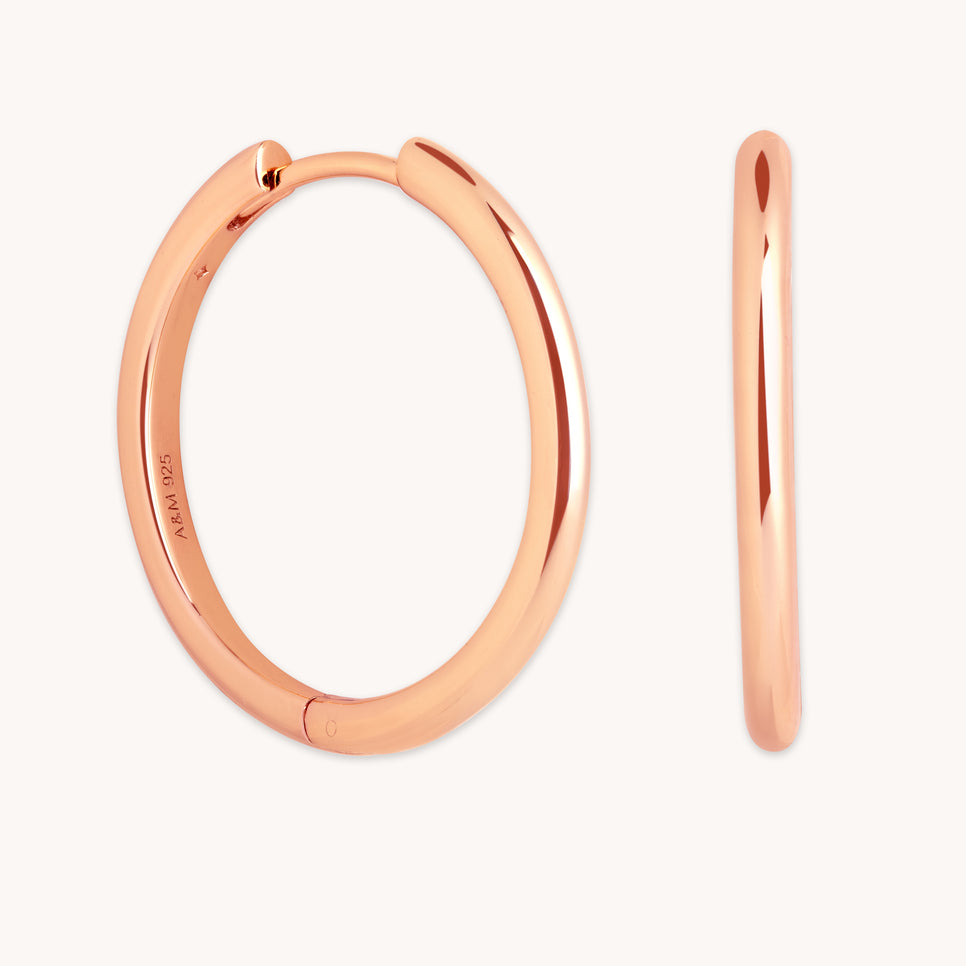 Essential Large Hoops in Rose Gold