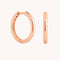 Essential Medium Hoops in Rose Gold