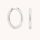 Essential Medium Hoops in Silver