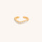 Wave Crystal Ear Cuff in Gold