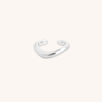Wave Ear Cuff in Silver
