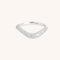 Wave Crystal Ring in Silver