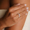Wave Crystal Ring in Silver