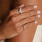 Wave Crystal Ring in Silver
