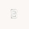 B Initial Click Charm in Solid White Gold