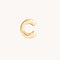 C Initial Click Charm in Solid Gold