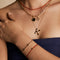 C Initial Click Charm in Solid Gold