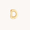 D Initial Click Charm in Solid Gold