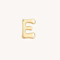 E Initial Click Charm in Solid Gold
