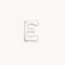 E Initial Click Charm in Solid White Gold