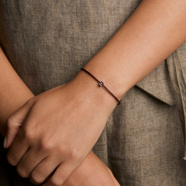 E Initial Click Charm in Solid White Gold-Astrid &amp; Miyu