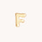 F Initial Click Charm in Solid Gold