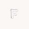 F Initial Click Charm in Solid White Gold
