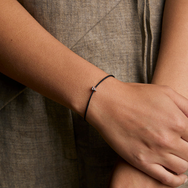 F Initial Click Charm in Solid White Gold-Astrid &amp; Miyu