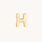 H Initial Click Charm in Solid Gold