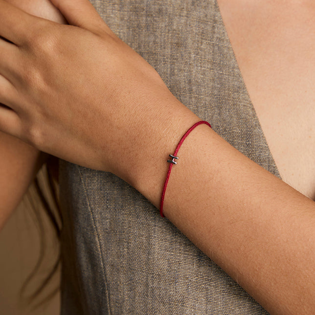 H Initial Click Charm in Solid White Gold-Astrid &amp; Miyu