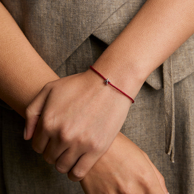 K Initial Click Charm in Solid White Gold-Astrid &amp; Miyu