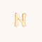 N Initial Click Charm in Solid Gold