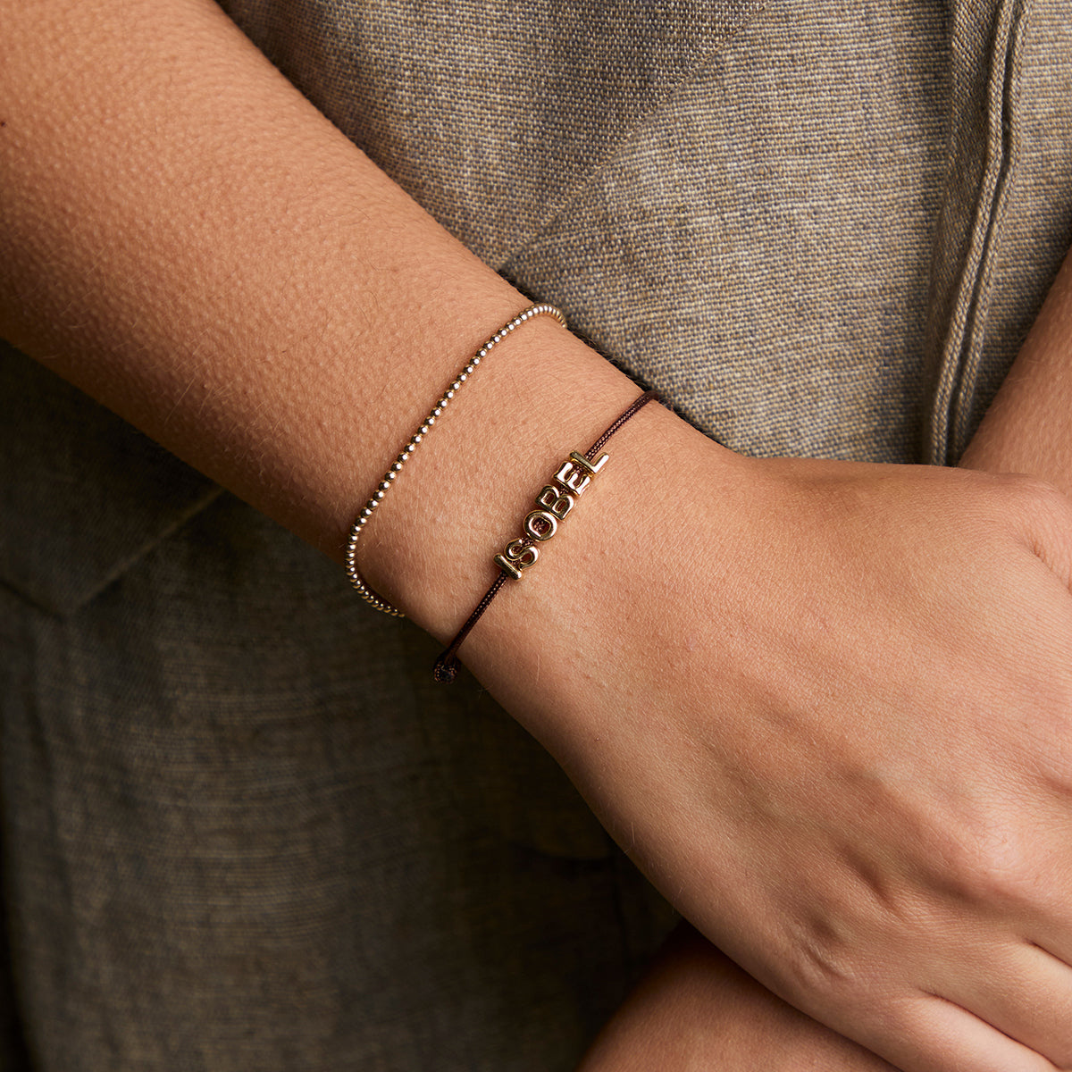 O Initial Click Charm in Solid Gold-Astrid &amp; Miyu