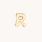 R Initial Click Charm in Solid Gold