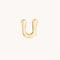 U Initial Click Charm in Solid Gold